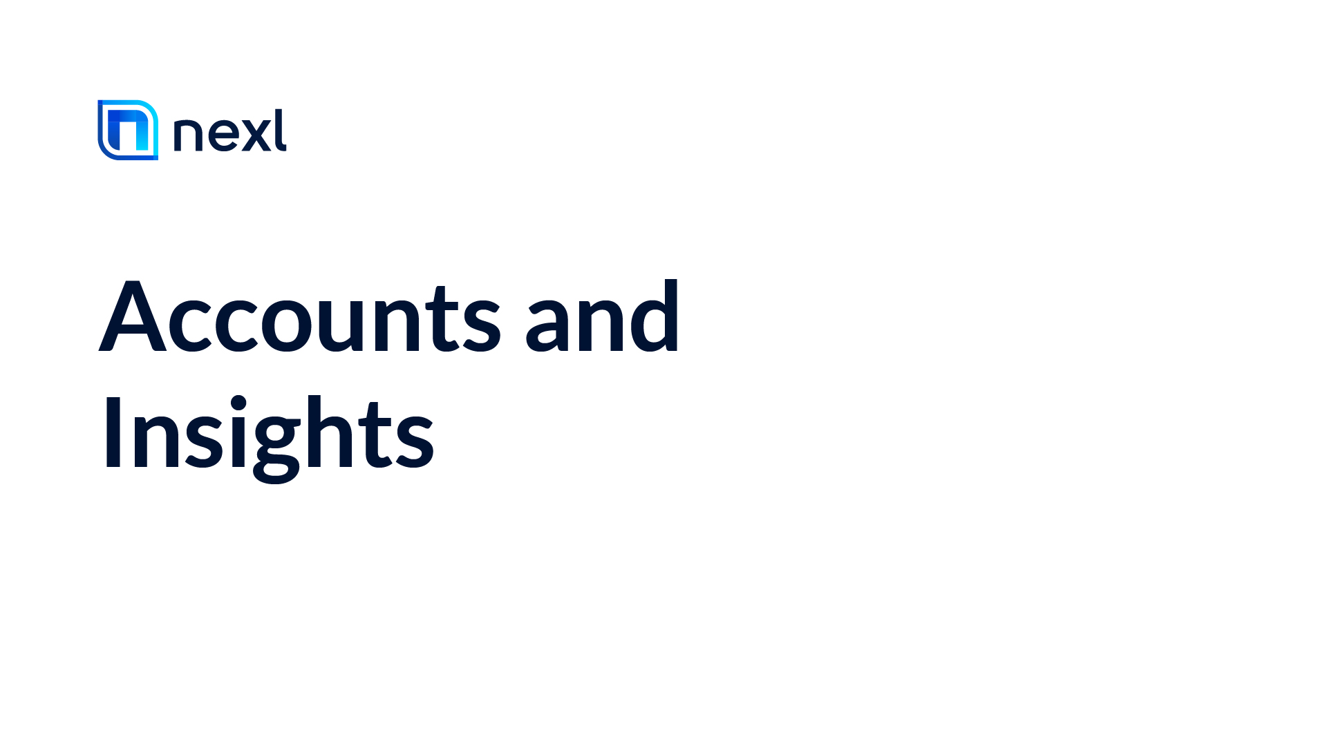 Accounts and Insights
