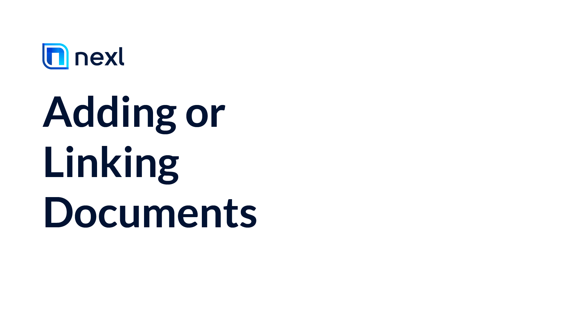 Adding or Linking Documents